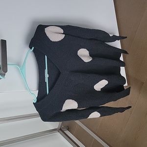 Madewell Grey and White Spotted Sweater, XS